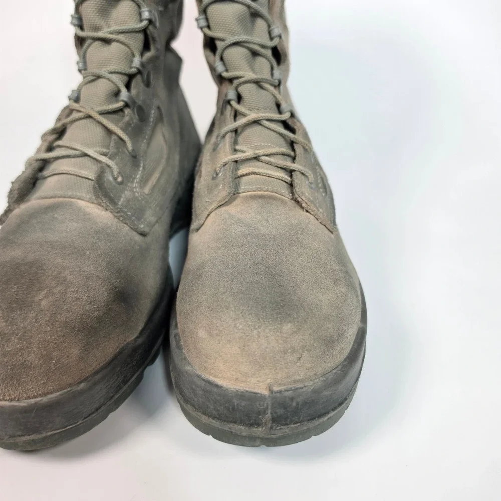 Belleville Tactical Combat Boots Mens 10.5 R Steel Toe Gore Tex Gray Hot Weather